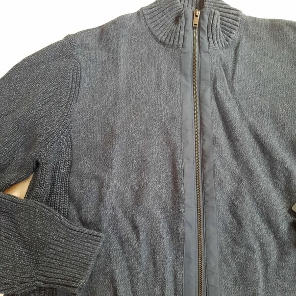 NEW Daniel Hechter Paris Men's Knit Sweater Cardigan Navy Full Zip Ribbed Large - Picture 4 of 5